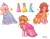 Size: 869x677 | Tagged: safe, derpibooru import, earth pony, pegasus, unicorn, crown, image, jewelry, png, princess daisy, princess peach, princess rosalina, regalia, rosalina, super mario bros.