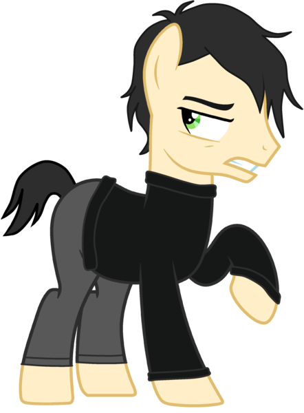 Size: 2140x2907 | Tagged: safe, artist:edy_january, derpibooru import, edit, vector edit, oc, oc:andrew, unofficial characters only, earth pony, pony, base, base used, clothes, free to use, goth, gothic, image, long pants, male, parody characther, png, simple background, solo, stallion, sweater, the coffin of andy and leyley, transparent background, vector