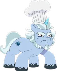 Size: 522x642 | Tagged: safe, derpibooru import, edit, edited screencap, screencap, alphabittle (g5), pony, unicorn, g5, my little pony: tell your tale, spoiler:g5, spoiler:my little pony: tell your tale, spoiler:tyts01e38, alphabittle blossomforth is not amused, alphabittle is best facemaker, angry, background removed, chef's hat, cropped, faic, foal food, frown, get stick bugged lol, grumpy, hat, image, majestic as fuck, male, png, scowl, silly, silly face, silly pony, simple background, solo, stallion, transparent background, unamused, wide eyes