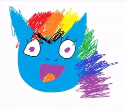 Size: 758x675 | Tagged: safe, artist:picssnep, derpibooru import, rainbow dash, pony, 1000 hours in ms paint, image, jpeg, ms paint, open mouth, satire, solo