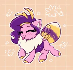Size: 2048x1950 | Tagged: safe, artist:confetticakez, derpibooru import, pipp petals, bee pony, original species, g5, abstract background, background, bumblebipp, image, jpeg, tongue out