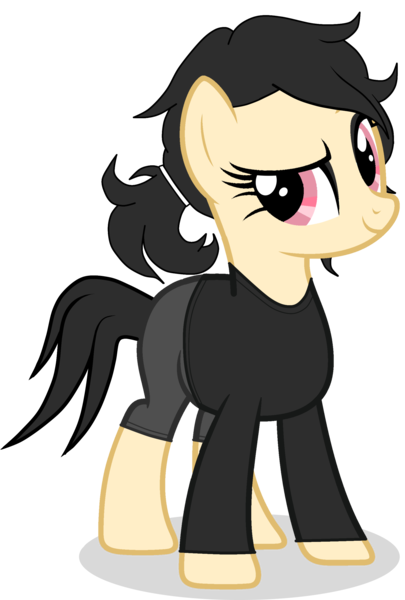 Size: 1798x2664 | Tagged: safe, artist:edy_january, derpibooru import, edit, vector edit, oc, oc:ashley, oc:leyley, unofficial characters only, earth pony, pony, base, base used, clothes, free to use, goth, gothic, image, link in description, pants, parody, parody characther, png, red eyes, short pants, simple background, solo, steam (software), sweater, the coffin of andy and leyley, transparent background, vector, vector used