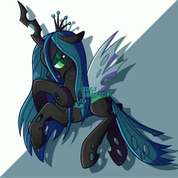 Size: 3000x3000 | Tagged: safe, artist:edgyanimator, derpibooru import, queen chrysalis, changeling, changeling queen, pony, >:d, big eyes, black coat, cel shading, chibi, colored lineart, crown, cute, cutealis, derpibooru exclusive, digital art, drop shadow, evil, evil grin, evil smirk, eyebrows, eyebrows down, eyelashes, eyeshadow, fangs, female, firealpaca, floppy ears, full body, green background, green eyes, green eyeshadow, green hair, green mane, green tail, grin, hair, highlights, holes, horn, image, insect wings, jewelry, jpeg, lineart, long hair, long legs, long tail, looking sideways, looking to the right, makeup, mare, open mouth, open smile, quadrupedal, queen, raised hoof, raised hooves, regalia, shading, shadow, sharp teeth, sideview, sideways glance, signature, simple background, simple shading, smiling, solo, spread wings, tail, teeth, wings