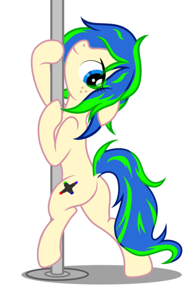 Size: 3677x5548 | Tagged: safe, artist:equestria secret guard, derpibooru import, oc, oc:ravebounce, unofficial characters only, earth pony, pony, butt, earth pony oc, female, image, jewelry, looking at you, mare, plot, png, pole, pole dancing, sexy, simple background, stripper pole, transparent background