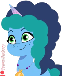 Size: 1651x2000 | Tagged: safe, alternate version, artist:frownfactory, derpibooru import, pony, unicorn, g5, my little pony: tell your tale, spoiler:g5, spoiler:my little pony: tell your tale, spoiler:tyts01e47, female, freckles, horn, image, jewelry, mare, misty brightdawn, necklace, png, simple background, smiling, solo, sunny's smoothie moves, transparent background, vector