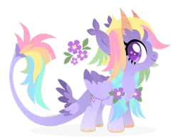 Size: 1920x1481 | Tagged: safe, artist:kabuvee, derpibooru import, oc, oc:buttercup, pegasus, pony, female, filly, foal, horns, image, png, quadrupedal, simple background, solo, tail wings, transparent background
