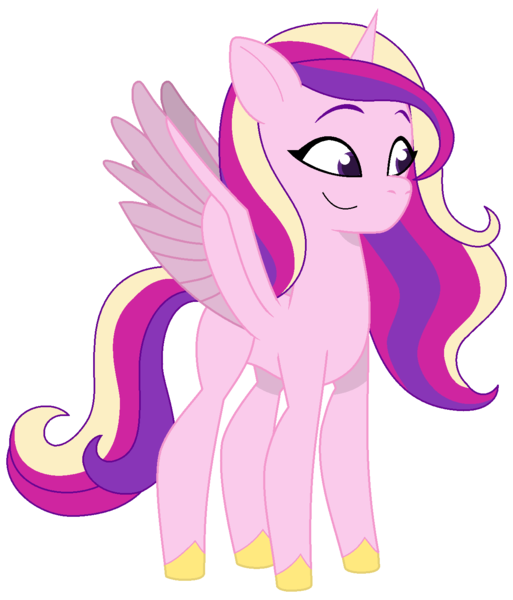Size: 1228x1435 | Tagged: safe, artist:westrail642fan, princess cadance, alicorn, pony, g5, my little pony: tell your tale, female, g4, g4 to g5, generation leap, image, mare, png, simple background, solo, spread wings, style emulation, trace, transparent background, wings
