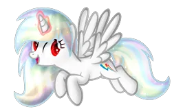 Size: 1795x1141 | Tagged: safe, artist:angellightyt, derpibooru import, oc, unofficial characters only, alicorn, pony, alicorn oc, base used, eyelashes, flying, glow, glowing horn, horn, image, multicolored hair, png, rainbow hair, simple background, smiling, solo, transparent background, wings