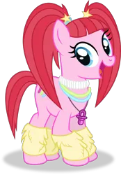 Size: 2323x3346 | Tagged: safe, artist:thatusualguy06, derpibooru import, pacific glow, earth pony, pony, .svg available, clothes, female, gameloft, high res, image, leg warmers, mare, open mouth, png, simple background, solo, transparent background, vector