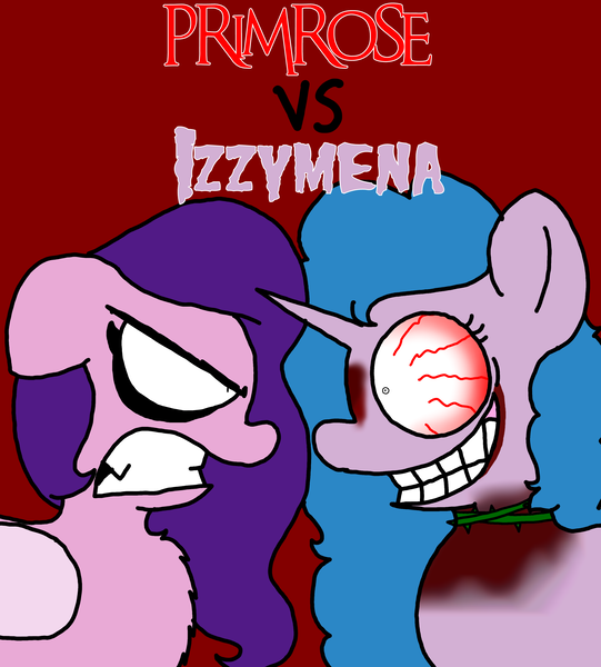 Size: 3023x3351 | Tagged: grimdark, artist:professorventurer, derpibooru import, izzy moonbow, pipp petals, series:ask pippamena, g5, image, insanity, izzymena, pippamena, png, primrose petals