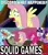 Size: 888x1000 | Tagged: safe, artist:joshthepinkgump, derpibooru import, edit, edited screencap, screencap, applejack, discord, fluttershy, pinkie pie, rainbow dash, rarity, twilight sparkle, draconequus, season 9, the beginning of the end, spoiler:s09, exclamation point, image, jpeg, mane six, meme, question mark, shocked, shocked expression, squid game, wat