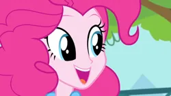 Size: 3072x1727 | Tagged: safe, derpibooru import, screencap, pinkie pie, human, equestria girls, pinkie on the one, rainbow rocks, female, image, jpeg, open mouth, open smile, smiling, solo