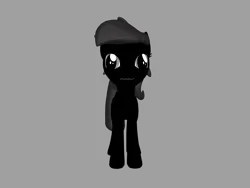 Size: 1200x900 | Tagged: safe, derpibooru import, oc, oc:blank soul, unofficial characters only, earth pony, pony, 3d, 3d model, 3d pony creator, black fur, dark, evil, image, male, original character do not steal, png, simple background, solo