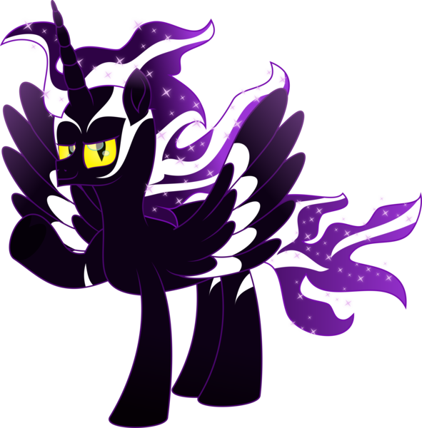 Size: 7105x7213 | Tagged: safe, artist:lincolnbrewsterfan, artist:saby, derpibooru import, oc, oc:eventide arcanum, unofficial characters only, alicorn, pony, .svg available, absurd resolution, alicorn oc, black coat, colored wings, derpibooru exclusive, doodle, ethereal mane, facial markings, galaxy mane, gradient mane, gradient tail, hoof heart, horn, image, inkscape, long horn, looking at you, male, movie accurate, multicolored mane, no base, offspring, offspring's offspring, png, profile picture, purple, purple mane, purple tail, remake, remastered, simple background, sketch, smiling, smiling at you, solo, sparkles, sparkly mane, sparkly tail, spread wings, standing, starry mane, striped mane, striped tail, tail, tall, two toned mane, two toned tail, two toned wings, underhoof, vector, waving, waving at you, wing markings, wings, yellow eyes, zebra stripes