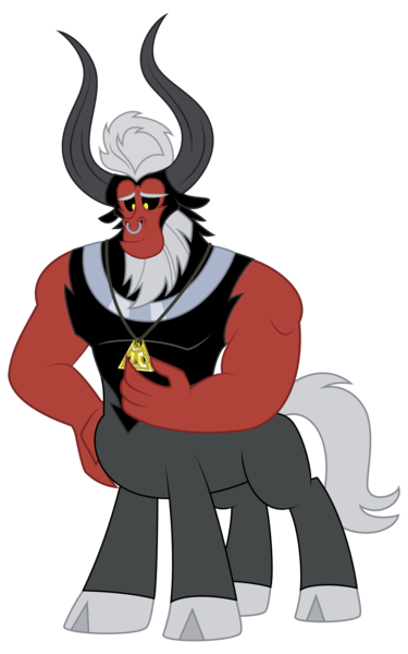 Size: 3000x4800 | Tagged: safe, artist:aleximusprime, derpibooru import, lord tirek, centaur, taur, fanfic:tirek vs scorpan, flurry heart's story, a better ending for tirek, beard, facial hair, final form, good end, horns, image, pendant of restoration, png, reformed tirek, scorpan's necklace