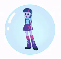 Size: 720x696 | Tagged: safe, derpibooru import, twilight sparkle, human, equestria girls, bubble, image, in bubble, jpeg, simple background, white background