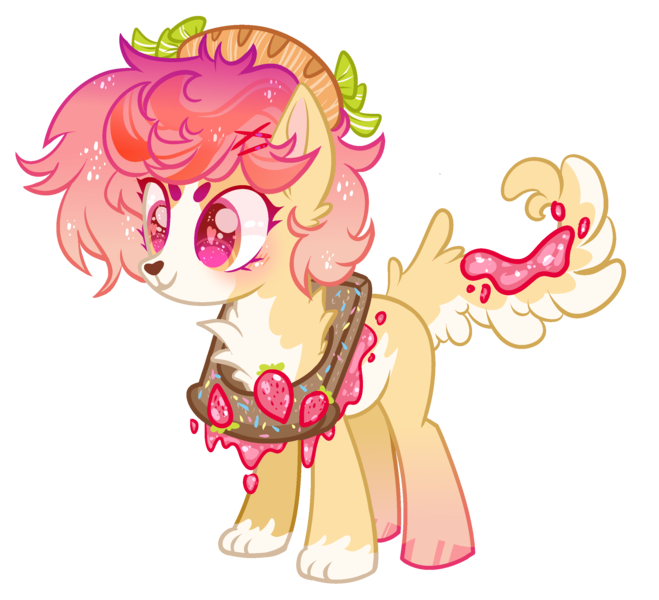 Size: 2640x2404 | Tagged: safe, artist:anno酱w, derpibooru import, dog, dog pony, hybrid, original species, base used, bow, bread, food, image, jam, paws, png, puppy, short hair, strawberry, toast