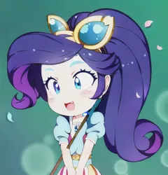 Size: 748x780 | Tagged: safe, derpibooru import, edit, edited screencap, editor:luckreza8, machine learning generated, screencap, rarity, human, equestria girls, equestria girls series, spring breakdown, spoiler:eqg series (season 2), :d, anime, female, image, imgcreator, open mouth, open smile, png, smiling