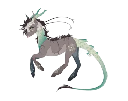 Size: 2217x1764 | Tagged: safe, artist:luuny-luna, derpibooru import, oc, pony, augmented, augmented tail, horns, image, male, png, simple background, solo, stallion, tail, transparent background
