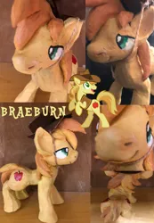 Size: 1739x2512 | Tagged: safe, artist:muffinz, derpibooru import, braeburn, earth pony, pony, caption, ceramic, clay, craft, hat, image, image macro, photo, png, pottery, sculpted, sculpture, text