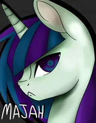 Size: 1650x2100 | Tagged: safe, artist:minckies, derpibooru import, oc, unofficial characters only, pony, unicorn, bust, female, frown, horn, image, mare, png, solo, unicorn oc