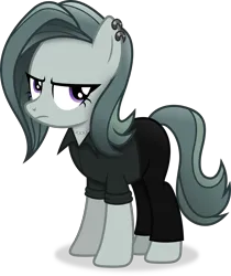 Size: 3026x3600 | Tagged: safe, artist:anime-equestria, derpibooru import, marble pie, earth pony, pony, alternate hairstyle, clothes, ear piercing, female, image, jewelry, mare, necklace, piercing, png, simple background, solo, transparent background, vector