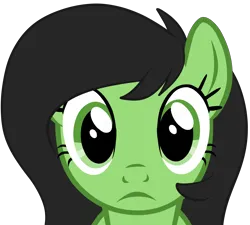 Size: 5281x4755 | Tagged: safe, artist:age3rcm, banned from derpibooru, edit, editor:anonymous, oc, oc:anonfilly, unofficial characters only, earth pony, pony, female, filly, filly furrow, frown, horn, image, looking at you, mare stare, png, simple background, solo, transparent background