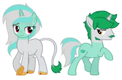 Size: 3360x2208 | Tagged: safe, artist:motownwarrior01, derpibooru import, oc, oc:minty delight, oc:minty snow, unofficial characters only, dullahan, pony, unicorn, cute, disembodied head, facial hair, female, happy, head swap, headless, horn, image, long tail, male, mare, modular, moustache, png, simple background, smiling, stallion, tail, transparent background