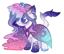Size: 2664x2277 | Tagged: safe, artist:anno酱w, derpibooru import, cat, cat pony, original species, base used, cloud, crystal ball, ethereal mane, image, paws, png, simple background, starry mane, transparent background