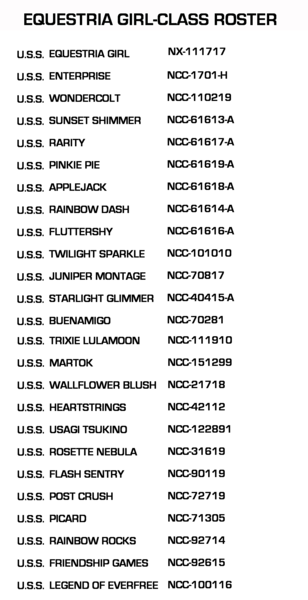 Size: 1080x2104 | Tagged: safe, artist:jrshinkansenhorse, derpibooru import, applejack, flash sentry, fluttershy, juniper montage, kiwi lollipop, lyra heartstrings, pinkie pie, rainbow dash, rarity, rosette nebula, starlight glimmer, sunset shimmer, supernova zap, trixie, twilight sparkle, wallflower blush, equestria girls, friendship games, legend of everfree, rainbow rocks, crossover, cursed image, derpibooru exclusive, general martok, image, jean-luc picard, list, no equestria girl, no pony, not salmon, numbers, png, pun, sailor moon, spaceship, star trek, star trek: deep space nine, star trek: picard, star trek: sunset shimmer, star trek: the next generation, starfleet, uss applejack, uss buenamigo, uss enterprise, uss equestria girl, uss flash sentry, uss fluttershy, uss friendship games, uss heartstrings, uss juniper montage, uss legend of everfree, uss martok, uss picard, uss pinkie pie, uss postcrush, uss rainbow dash, uss rainbow rocks, uss rarity, uss rosette nebula, uss starlight glimmer, uss sunset shimmer, uss sunset shimmer-a, uss trixie lulamoon, uss twilight sparkle, uss usagi tsukino, uss wallflower blush, uss wondercolt, visual pun, wat