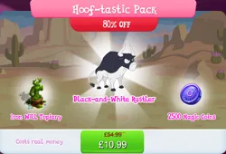 Size: 1263x857 | Tagged: safe, derpibooru import, official, buffalo bull, bull, bundle, bush, cloven hooves, costs real money, english, gameloft, horns, image, jpeg, magic coins, male, mobile game, my little pony: magic princess, numbers, sale, solo, solo focus, text