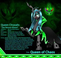 Size: 2340x2234 | Tagged: safe, artist:questionmarkdragon, derpibooru import, queen chrysalis, changeling, changeling queen, bio in description, cloak, clothes, eyelashes, female, high res, image, looking at you, makeup, open mouth, open smile, png, raised hoof, signature, simple background, smiling, smiling at you, solo