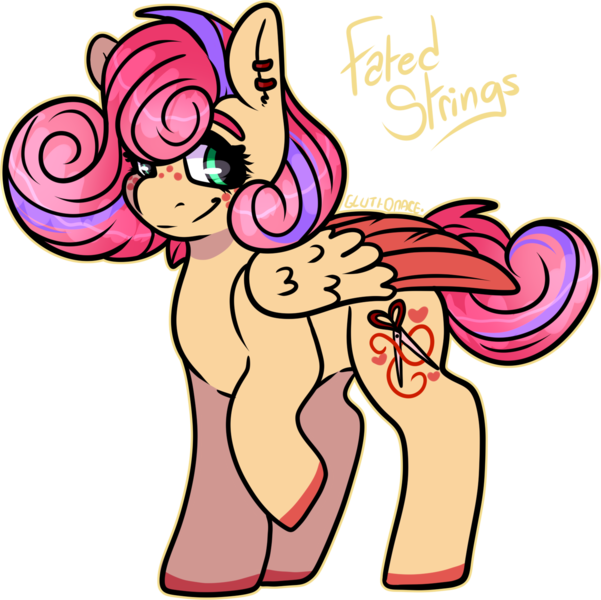 Size: 1605x1603 | Tagged: safe, artist:sexygoatgod, derpibooru import, oc, oc:fated strings, unofficial characters only, pegasus, pony, adoptable, ear piercing, female, freckles, image, piercing, png, simple background, transparent background