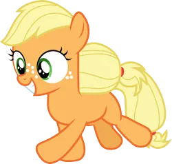 Size: 3156x3000 | Tagged: safe, artist:cloudyglow, derpibooru import, applejack, pony, going to seed, female, filly, filly applejack, image, png, solo, vector, younger