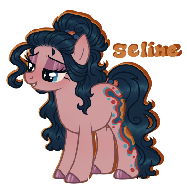 Size: 1141x1146 | Tagged: safe, artist:kazmuun, derpibooru import, oc, oc:seline, earth pony, pony, female, image, mare, png, quadrupedal, simple background, solo, transparent background