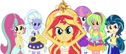 Size: 1280x547 | Tagged: safe, artist:sarahalen, derpibooru import, indigo zap, lemon zest, sour sweet, sugarcoat, sunny flare, sunset shimmer, equestria girls, equestria girls (movie), fall formal outfits, image, jpeg, simple background, white background