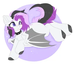 Size: 2244x1956 | Tagged: safe, artist:crysramune, derpibooru import, oc, oc:moonstone, bat pony, choker, eyeshadow, image, makeup, png