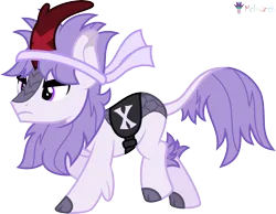 Size: 5151x4000 | Tagged: safe, alternate version, artist:melisareb, derpibooru import, part of a set, kirin, pony, .svg available, absurd resolution, alphabet lore, badass, cloven hooves, crossover, headband, image, kirinified, male, png, raised hoof, saddle, simple background, solo, species swap, stallion, tack, tail, transparent background, vector, x