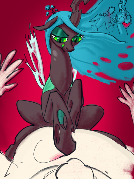 Size: 3000x4000 | Tagged: safe, artist:ja0822ck, derpibooru import, queen chrysalis, human, can, image, offscreen character, png, pov