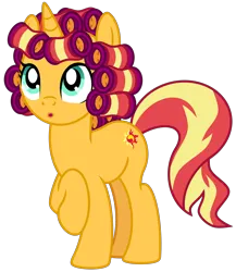 Size: 3737x4302 | Tagged: safe, artist:emeraldblast63, derpibooru import, sunset shimmer, pony, hair curlers, image, png, solo