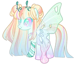 Size: 2878x2432 | Tagged: safe, artist:anno酱w, derpibooru import, oc, unofficial characters only, butterfly, butterfly pony, fairy, hybrid, insect, base used, butterfly wings, candy, food, image, png, simple background, swirly eyes, transparent background, wings