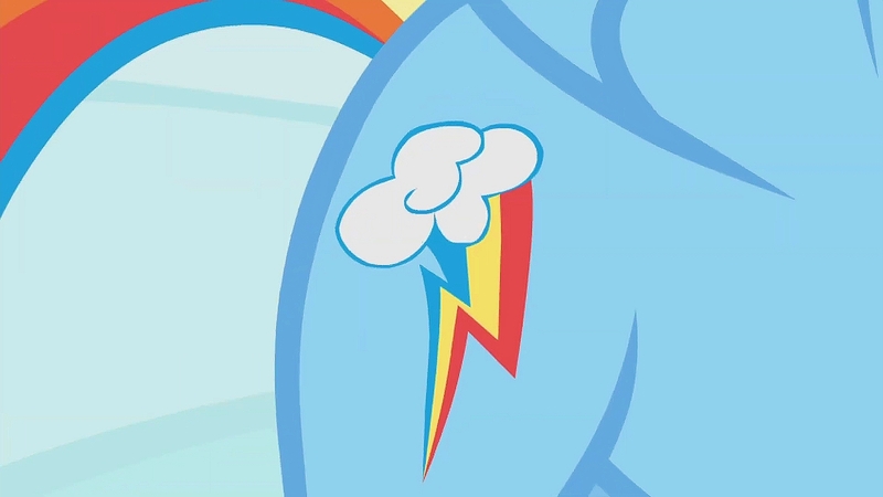 Size: 1920x1080 | Tagged: safe, derpibooru import, screencap, rainbow dash, pegasus, pony, call of the cutie, season 1, 1080p, close-up, cutie mark, image, jpeg, solo, youtube link