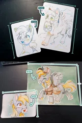 Size: 4000x6000 | Tagged: safe, artist:cutepencilcase, derpibooru import, derpy hooves, pegasus, pony, absurd resolution, advertisement, bag, basket, bust, commission info, food, hat, image, letter, mailbag, mailmare, mailmare hat, mailmare uniform, muffin, one eye closed, png, portrait, solo, tongue out, traditional art, unshorn fetlocks, wink