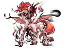 Size: 4093x2894 | Tagged: safe, artist:leastways, derpibooru import, oc, oc:red shade, bat pony, pony, foal, image, male, png, shadow magic, solo