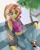 Size: 6480x8040 | Tagged: safe, artist:emeraldblast63, artist:patanu, derpibooru import, sunset shimmer, equestria girls, belly button, bench, clothes, image, jacket, leather jacket, midriff, png, shoes, tanktop