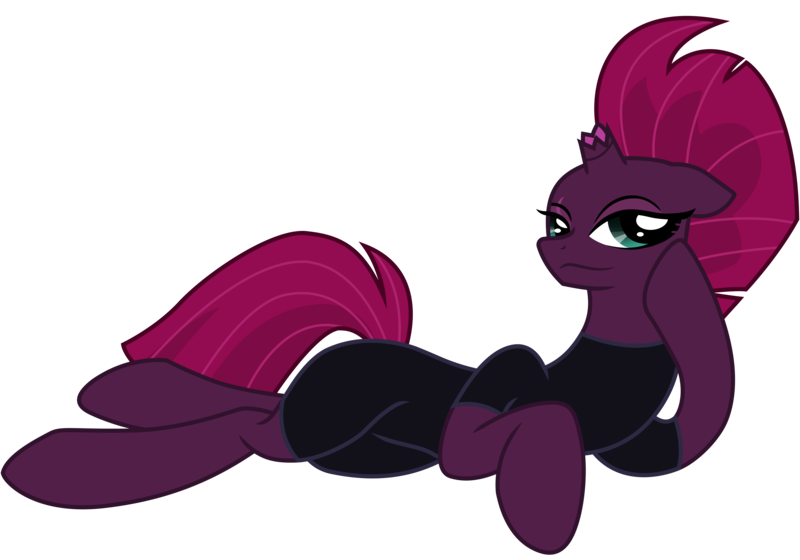 Size: 8066x5647 | Tagged: safe, alternate version, artist:ejlightning007arts, derpibooru import, edit, fizzlepop berrytwist, tempest shadow, pony, unicorn, base used, broken horn, clothes, eyeshadow, female, horn, image, jumpsuit, lying down, makeup, mare, png, pose, scar, seductive, sexy, simple background, smiling, solo, stupid sexy tempest shadow, transparent background, vector