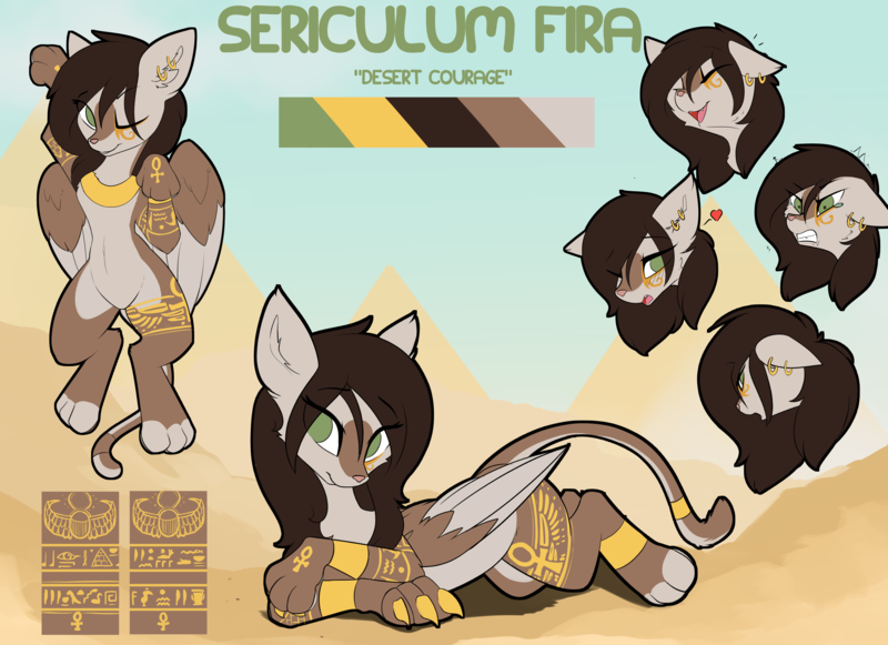 Size: 3949x2867 | Tagged: artist needed, safe, derpibooru import, oc, oc:desert courage, oc:sericulum fira, sphinx, angry, cute, expressions, facial expressions, green eyes, image, looking at you, lying prone, paws, png, sphinx oc