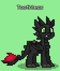 Size: 672x792 | Tagged: safe, derpibooru import, dragon, pony, pony town, how to train your dragon, image, png, saddle, solo, tack, toothless the dragon