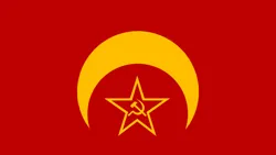 Size: 1024x576 | Tagged: safe, artist:tsaritsaluna, derpibooru import, barely pony related, flag, image, new lunar republic, no pony, png, socialism, soviet union