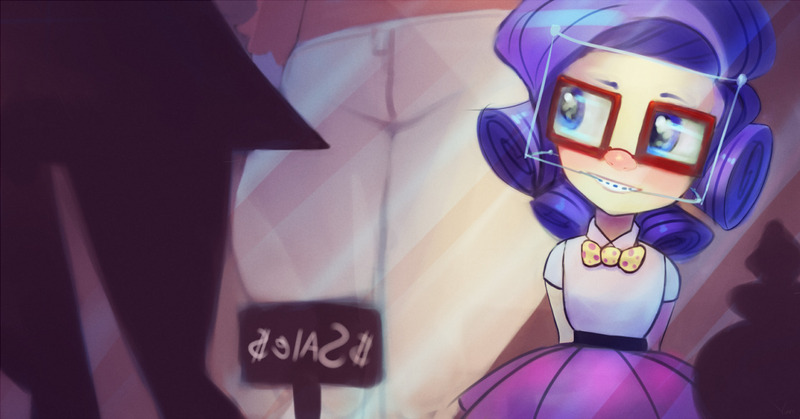 Size: 1280x671 | Tagged: safe, artist:yunni-yunni-blog, derpibooru import, rarity, human, braces, female, headgear, humanized, image, jpeg, solo, younger